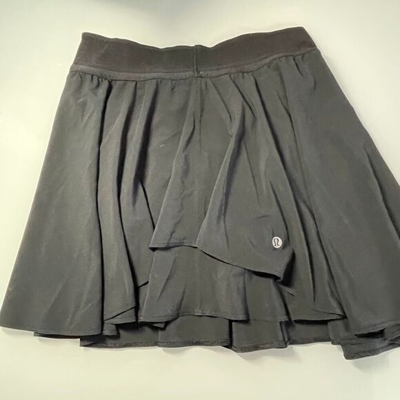 Lululemon Athletica Black Court Rival High-Rise Tennis Mini Skirt Size 6 - Picture 5 of 9